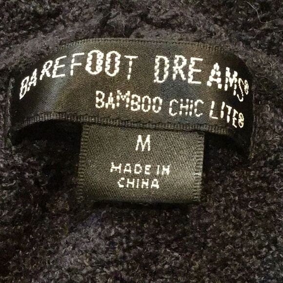 Barefoot Dreams Black Bamboo Chic Lite Cozy Ultra Soft Knit Cardigan Sweater - Picture 14 of 14